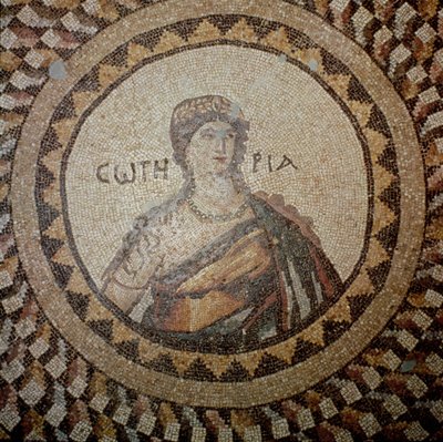 Retrato de una mujer (mosaico) de Roman